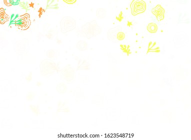 Light Pink, Green vector background with abstract shapes. Modern abstract illustration with colorful random forms. Modern design for your business card.