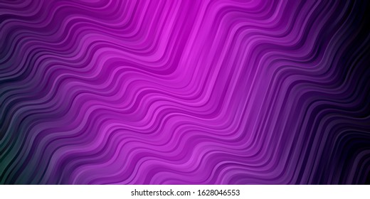 Light Pink, Green vector background with curved lines. Colorful illustration, which consists of curves. Smart design for your promotions.