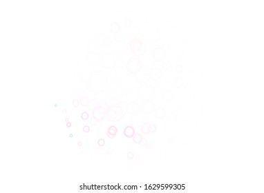 Light Pink, Green vector background with bubbles. Modern abstract illustration with colorful water drops. Pattern for beautiful websites.