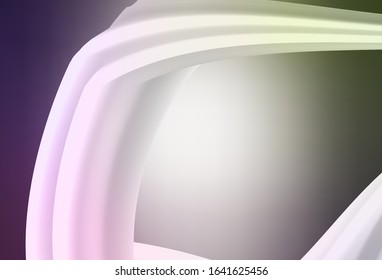 Light Pink, Green vector background with curved lines. Colorful illustration in simple style with gradient. Template for cell phone screens.