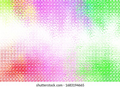 Light Pink, Green vector background with bubbles. Abstract illustration with colored bubbles in nature style. Design for poster, banner of websites.