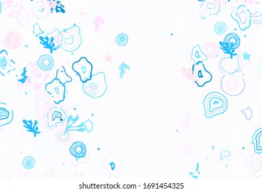 Fondo vectorial verde claro rosa con formas abstractas. Coloridas formas caóticas con degradado de estilo moderno. Diseño elegante para tapizados.