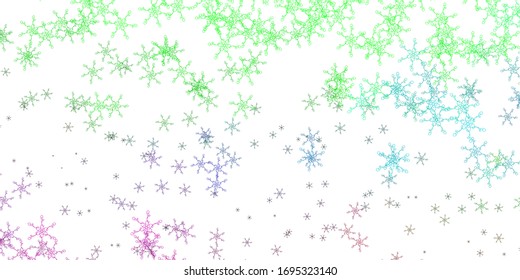 Light Pink, Green vector background with lines. Abstract illustration with bandy gradient lines. Pattern for booklets, leaflets.
