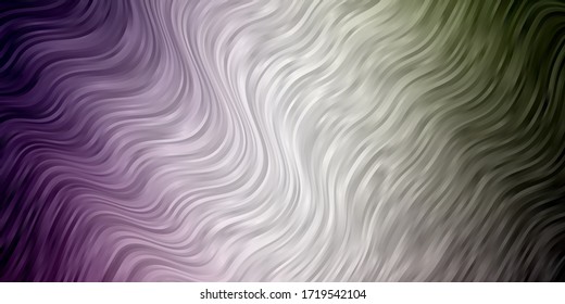 Light Pink, Green vector background with curved lines. Illustration in abstract style with gradient curved.  Best design for your posters, banners.