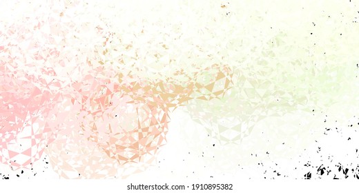 Fondo vectorial verde claro rosa con formas poligonales. Diseño sencillo de estilo abstracto con triángulos, líneas. Material de las páginas de aterrizaje.