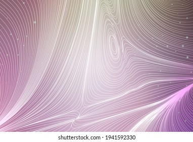 Light Pink, Green vector background with spots, curve lines. Abstract illustration with volumetric figures. Elegant design for wallpapers.
