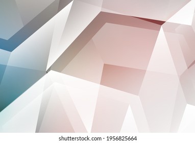Light Pink, Green vector background with hexagons. Illustration of colored hexagons on blur surface. Pattern for your ad, booklets.