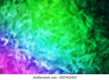 Light Pink, Green vector background with stright stripes. Shining colored illustration with sharp stripes. Pattern for your busines websites.