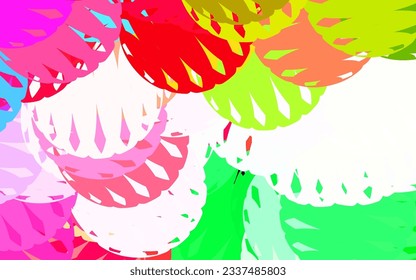Color rosa claro, fondo vectorial verde con formas abstractas. Ilustración con formas gradientes coloridas en estilo abstracto. Fondo para un teléfono móvil.
