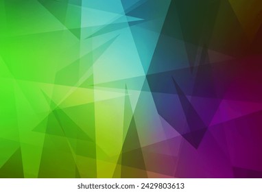 Light Pink, Green vector background with polygonal style. Decorative design in abstract style with triangles. Elegant design for wallpapers.