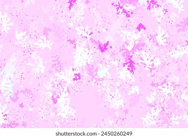 Light Pink, Green vector background with abstract shapes. Decorative design in abstract style with random forms. Elegant design for wallpapers.