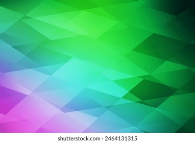 Light Pink, Green vector background in polygonal style. Rectangles on abstract background with colorful gradient. The template can be used as a background.
