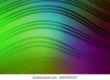 Light Pink, Green vector background with wry lines. A sample with colorful lines, shapes. Best design for your business.