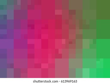 Light Pink, Green vector Background rectangles and squares. Style Patchwork and Quilt. Geometric sample. Repeating routine with rectangle shapes.