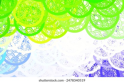 Light Pink, Green vector Beautiful colored illustration with blurred circles in nature style. Modern abstract illustration with colorful water drops. Base for booklets, leaflets