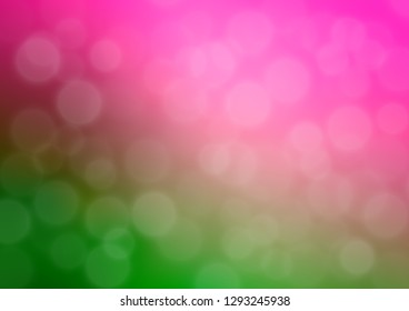 Light Pink, Green vector blurred shine abstract template. Creative illustration in halftone style with gradient. A completely new design for your business.