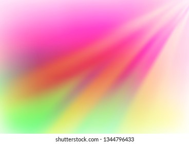 Light Pink, Green vector blurred background. Creative illustration in halftone style with gradient. Brand new style for your business design.