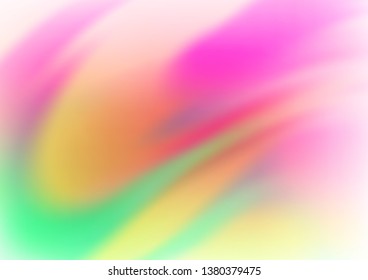 Light Pink, Green vector blurred bright background. A completely new color illustration in a bokeh style. Brand new design for your business.