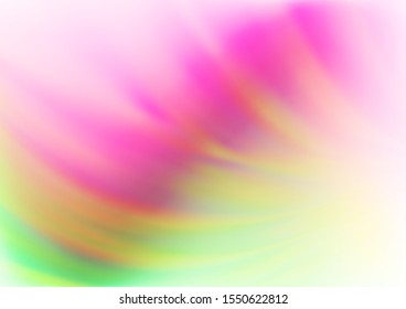 Light Pink, Green vector blurred and colored background. Glitter abstract illustration with an elegant design. Brand new design for your business.