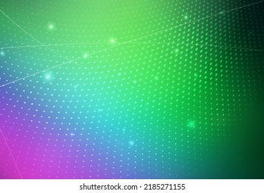 Light Pink, Green vector Blurred bubbles on abstract background with colorful gradient. Blurred decorative design in abstract style with bubbles. Modern design for a business card.