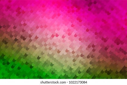 Light Pink, Green vector blurry arched template. A vague circumflex abstract illustration with gradient. The best curved design for your business.