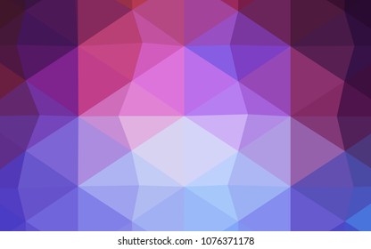 Light Pink, Green vector blurry triangle pattern. A sample with polygonal shapes. Brand-new design for your business.