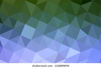 Light Pink, Green vector blurry triangle template. Creative illustration in halftone style with gradient. The best triangular design for your business.