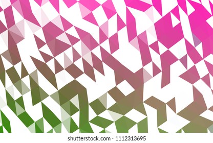 Light Pink, Green vector blurry triangle template. Brand new colored illustration in blurry style with gradient. A completely new design for your business.