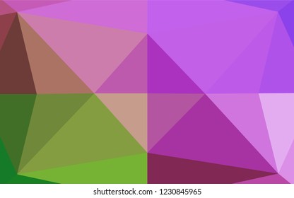 Light Pink, Green vector blurry hexagon texture. A completely new color illustration in a vague style. A completely new design for your business.