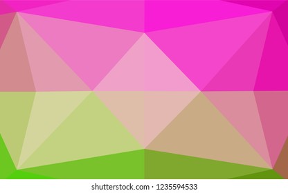 Light Pink, Green vector blurry hexagon pattern. Modern geometrical abstract illustration with gradient. The completely new template can be used for your brand book.