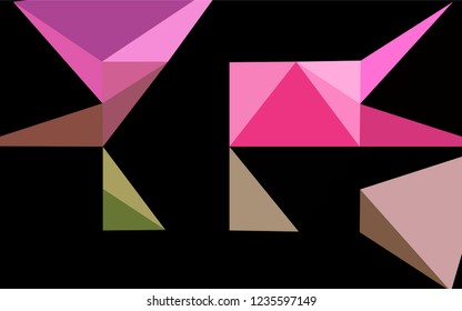 Light Pink, Green vector blurry hexagon template. A vague abstract illustration with gradient. Brand new style for your business design.