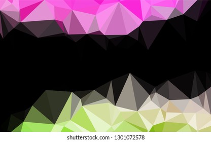 Light Pink, Green vector blurry hexagon texture. Brand new colored illustration in blurry style with gradient. The elegant pattern can be used as part of a brand book.