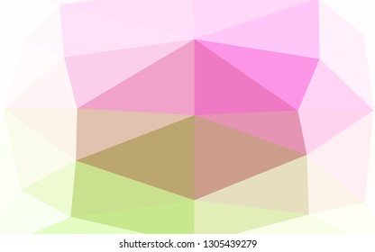Light Pink, Green vector blurry triangle template. An elegant bright illustration with gradient. Brand new style for your business design.