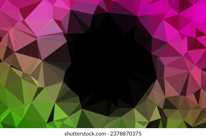Light Pink, Green vector blurry triangle pattern. An elegant bright illustration with gradient. Brand new style for your business design.
