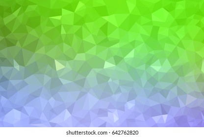 Light Pink, Green vector blurry triangle background design. Geometric background in Origami style with gradient. 