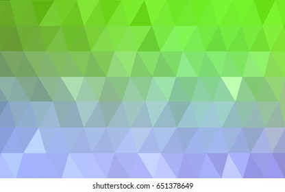 Light Pink, Green vector blurry triangle background design. Geometric background in Origami style with gradient. 