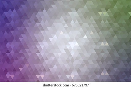 Light Pink, Green vector blurry triangle background. A completely new color illustration in a vague style. Triangular pattern for your business design.