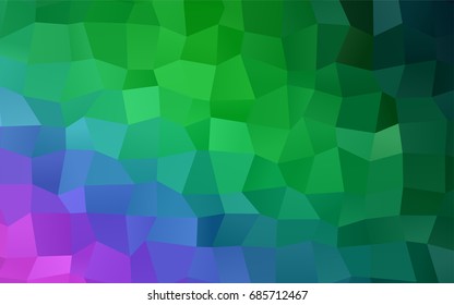 Light Pink, Green vector blurry rectangular background. Geometric background in square style with gradient. The pattern can be used for brand-new background.