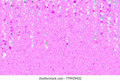 Light Pink, Green vector blurry rectangular background. Geometric background in square style with gradient. The pattern can be used for brand-new background.