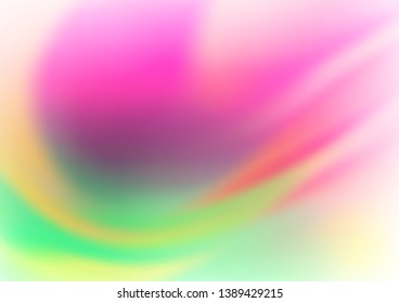 Light Pink, Green vector bokeh template. Colorful abstract illustration with gradient. The blurred design can be used for your web site.