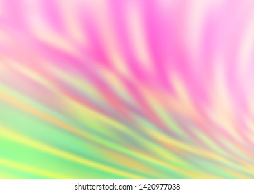 Light Pink, Green vector bokeh and colorful pattern. Colorful abstract illustration with gradient. Brand new design for your business.