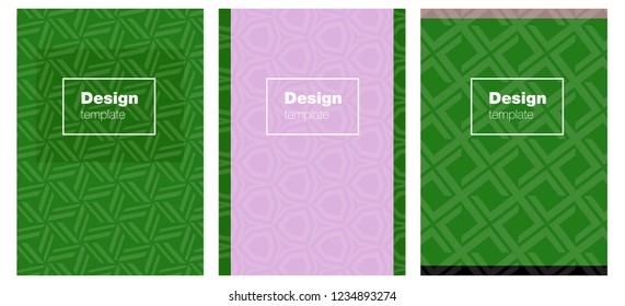 Light Pink, Green vector brochure for ui, ux design. Abstract booklet on colored background with gradient. Pattern notebooks, journals.