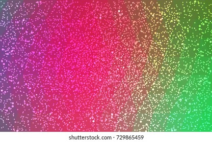 Light Pink, Green vector christmas postcard low polygon background. Illustration consisting of triangles. Abstract triangular polygonal origami or crystal design of New Year celebration.