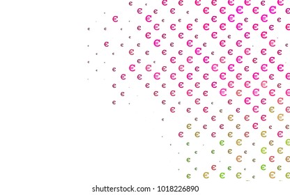 Light Pink, Green vector cover with financial symbols. Abstract illustration with colored financial digital symbols. The pattern can be used for ad, booklets, leaflets of banks.