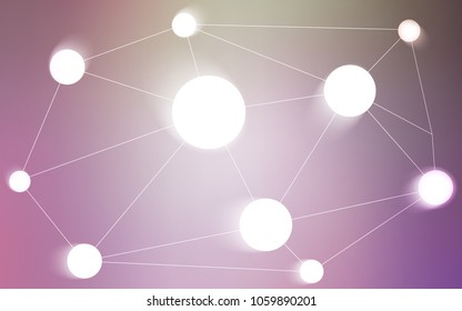 Light Pink, Green vector cover with spots, lines. Decorative design in abstract style with triangle structure. Pattern can be used for ads, leaflets.