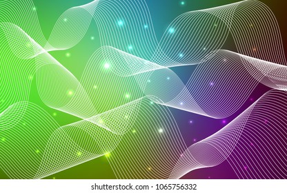 Light Pink, Green vector cover with happy holiday ribbons. Confetti on blurred abstract background with colorful gradient. Beautiful design for your business advert of anniversary.