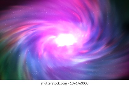 Light Pink, Green vector cover with astronomical stars. Blurred decorative design in simple style with galaxy stars. Pattern for futuristic ad, booklets.