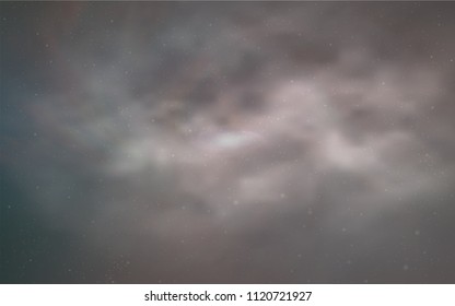 Light Pink, Green vector cover with astronomical stars. Blurred decorative design in simple style with galaxy stars. Template for cosmic backgrounds.