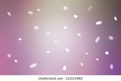 Light Pink, Green vector cover with beautiful snowflakes. Snow on blurred abstract background with gradient. The pattern can be used for new year leaflets.