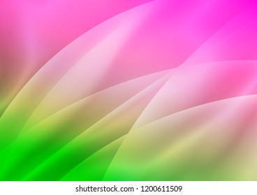 Light Pink, Green vector cover with long lines. Glitter abstract illustration with colored sticks. The pattern can be used as ads, poster, banner for commercial.